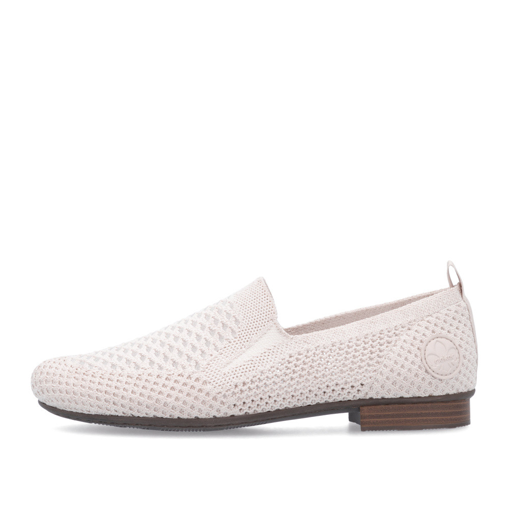 detail Dámské mokasíny RIEKER 51969-90 béžová S5