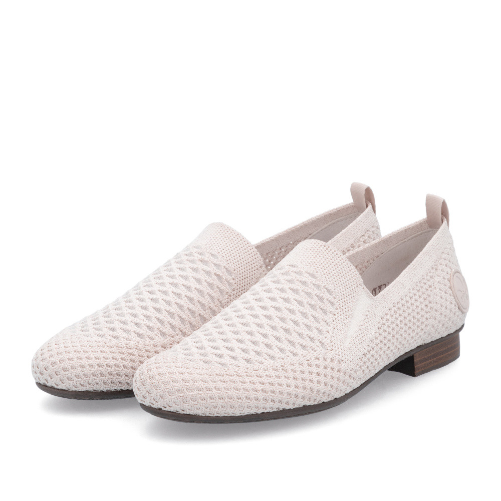 detail Dámské mokasíny RIEKER 51969-90 béžová S5