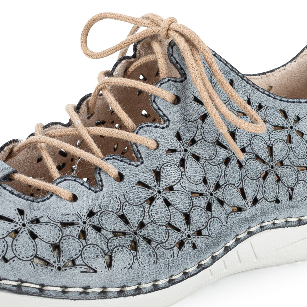 detail Dámské polobotky RIEKER 52518-14 modrá S5