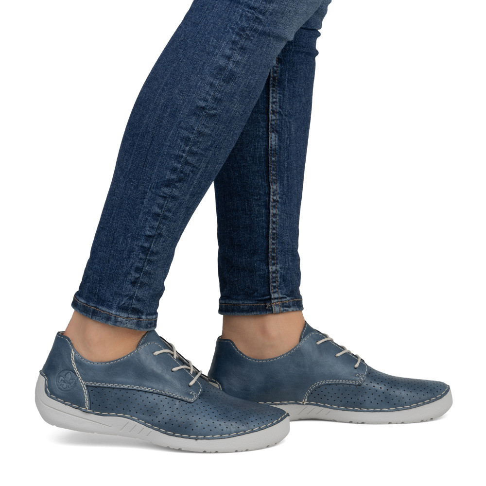 detail Dámské polobotky RIEKER 52526-14 modrá S5