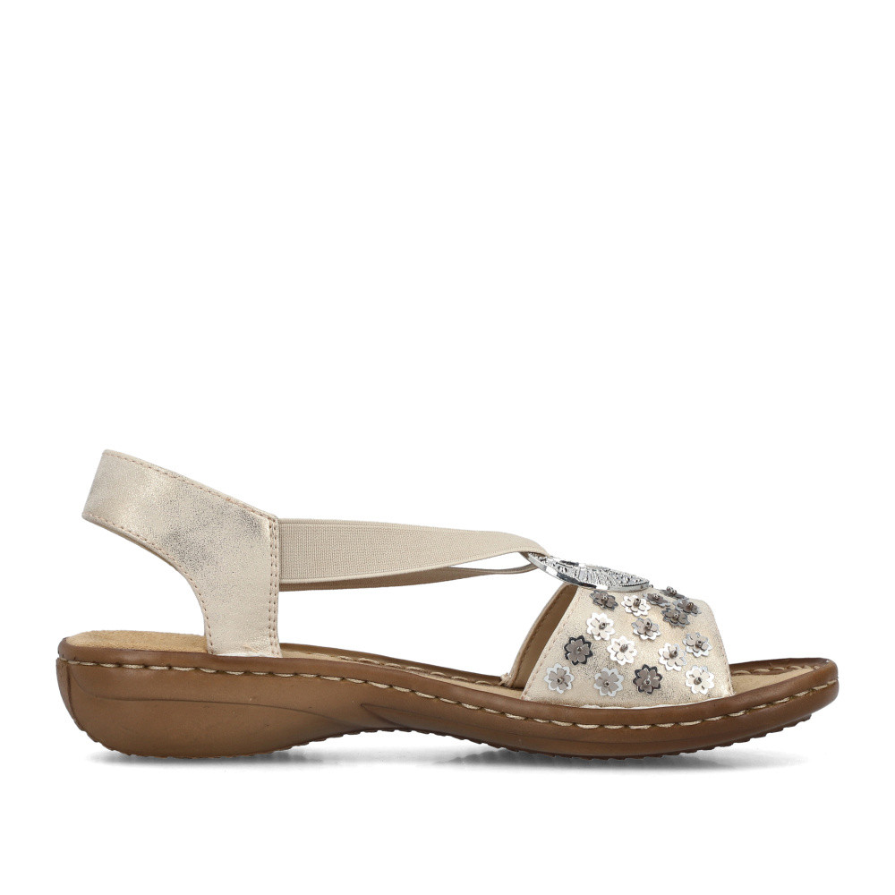 detail Dámské sandály RIEKER 608B5-90 zlatá S5