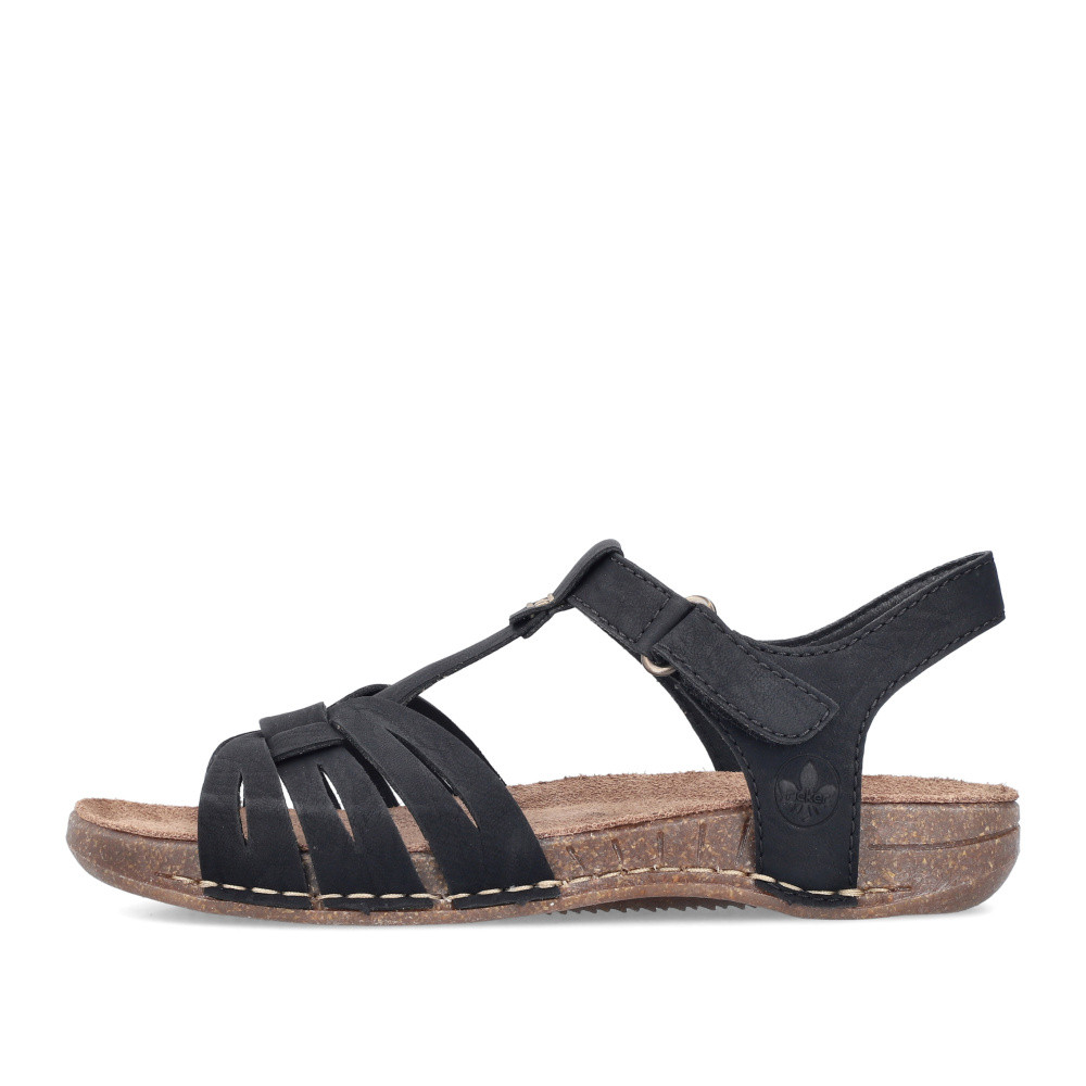 detail Dámské sandály RIEKER 61461-00 černá S5
