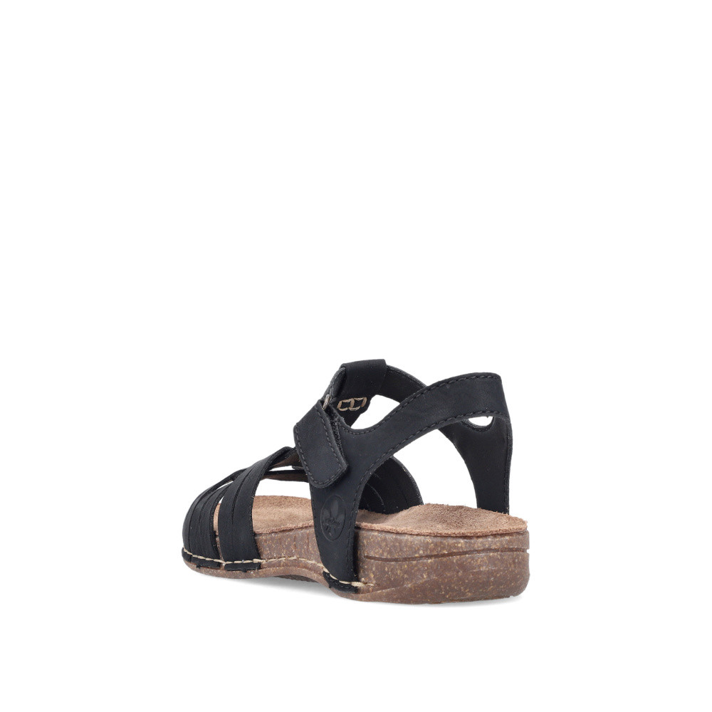 detail Dámské sandály RIEKER 61461-00 černá S5