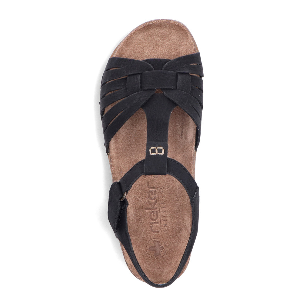 detail Dámské sandály RIEKER 61461-00 černá S5