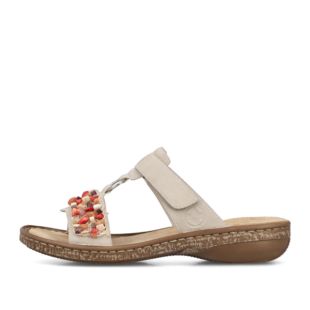 detail Dámské nazouváky RIEKER 62815-62 béžová S5