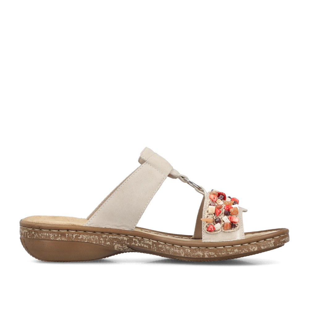 detail Dámské nazouváky RIEKER 62815-62 béžová S5