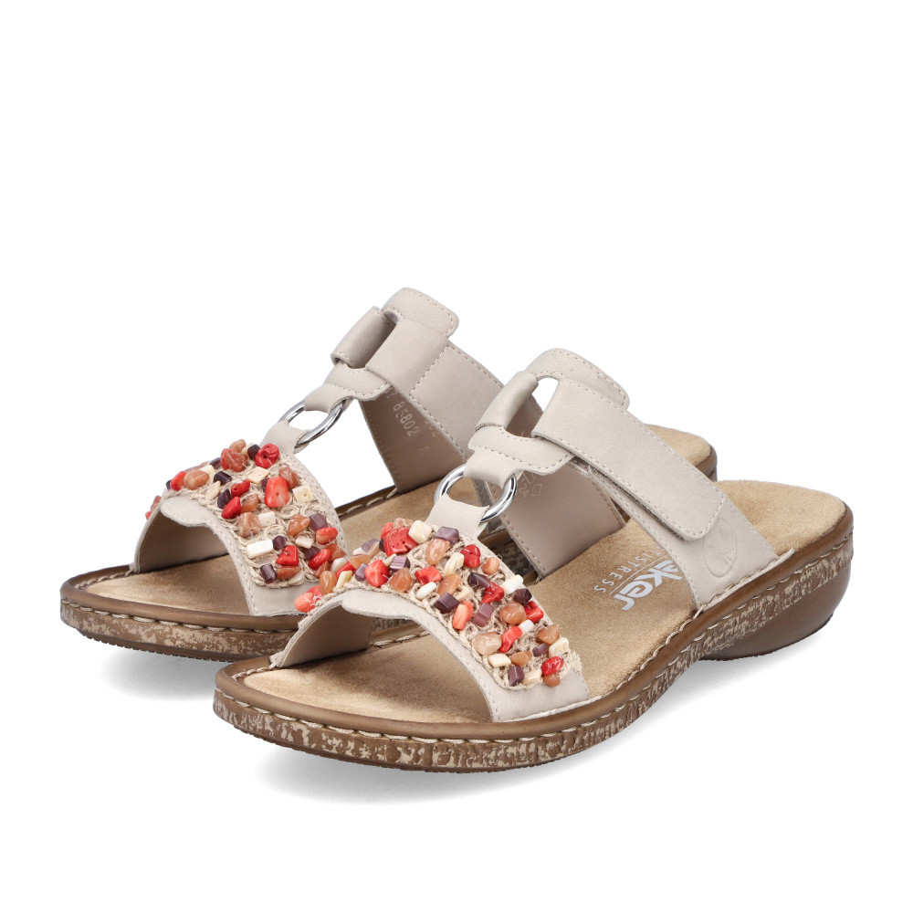 detail Dámské nazouváky RIEKER 62815-62 béžová S5