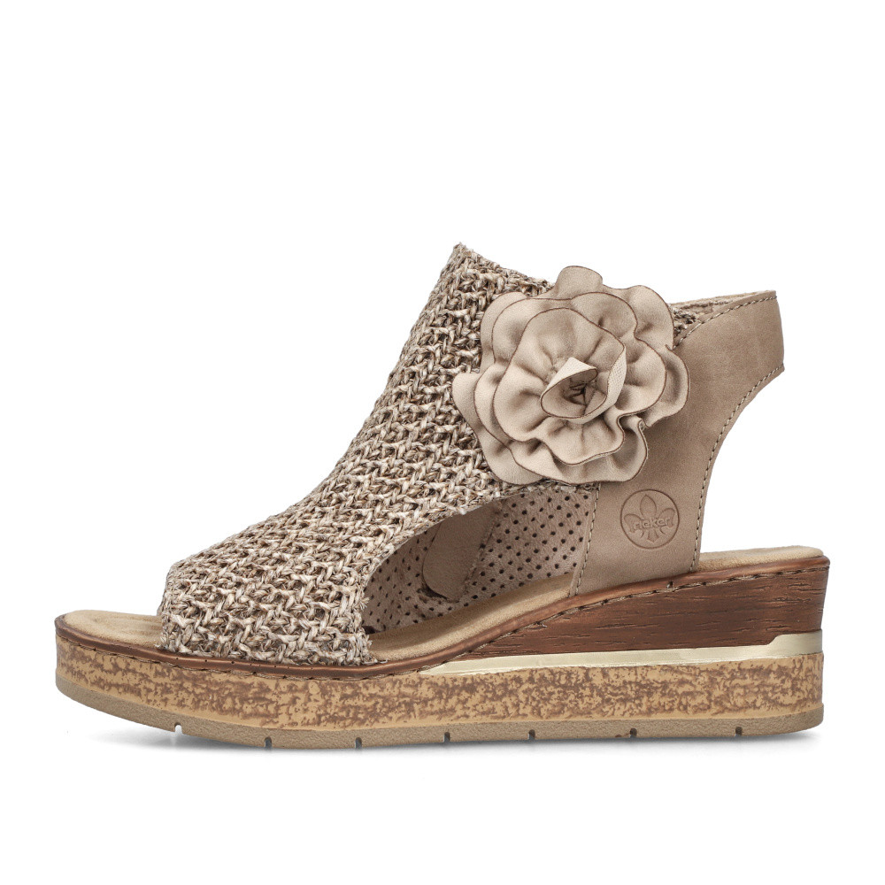 detail Dámske sandále RIEKER 63791-60 béžová S5