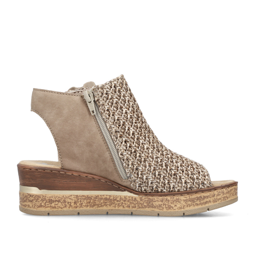 detail Dámske sandále RIEKER 63791-60 béžová S5