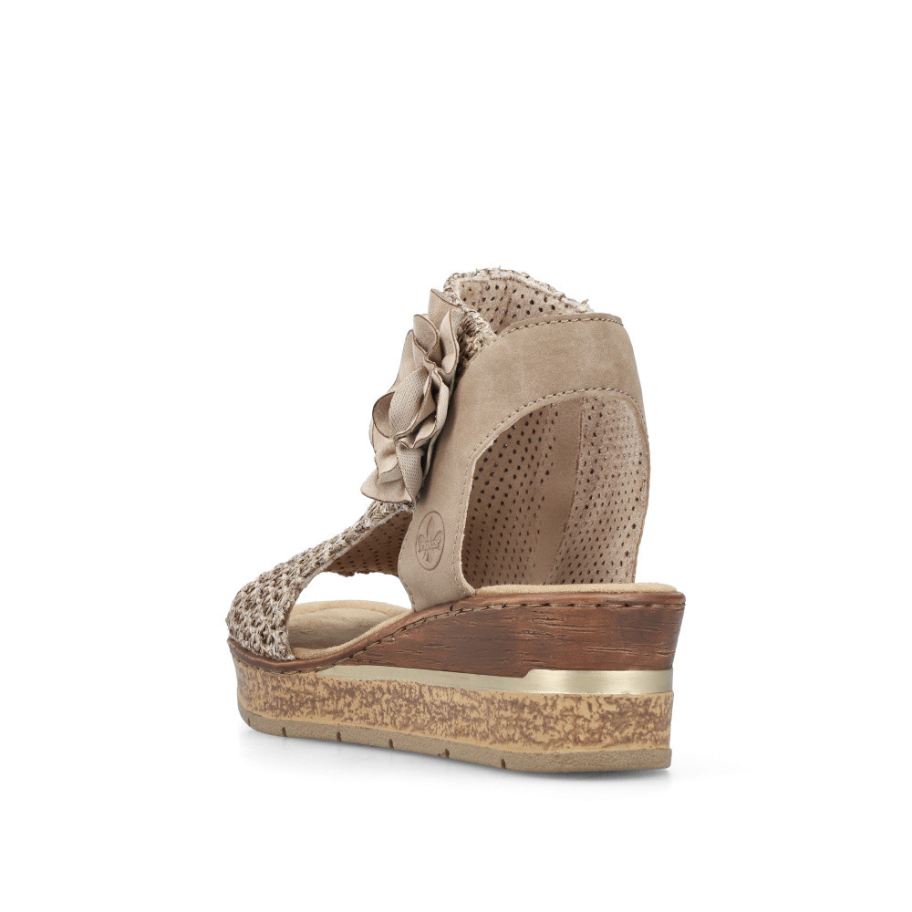 detail Dámske sandále RIEKER 63791-60 béžová S5