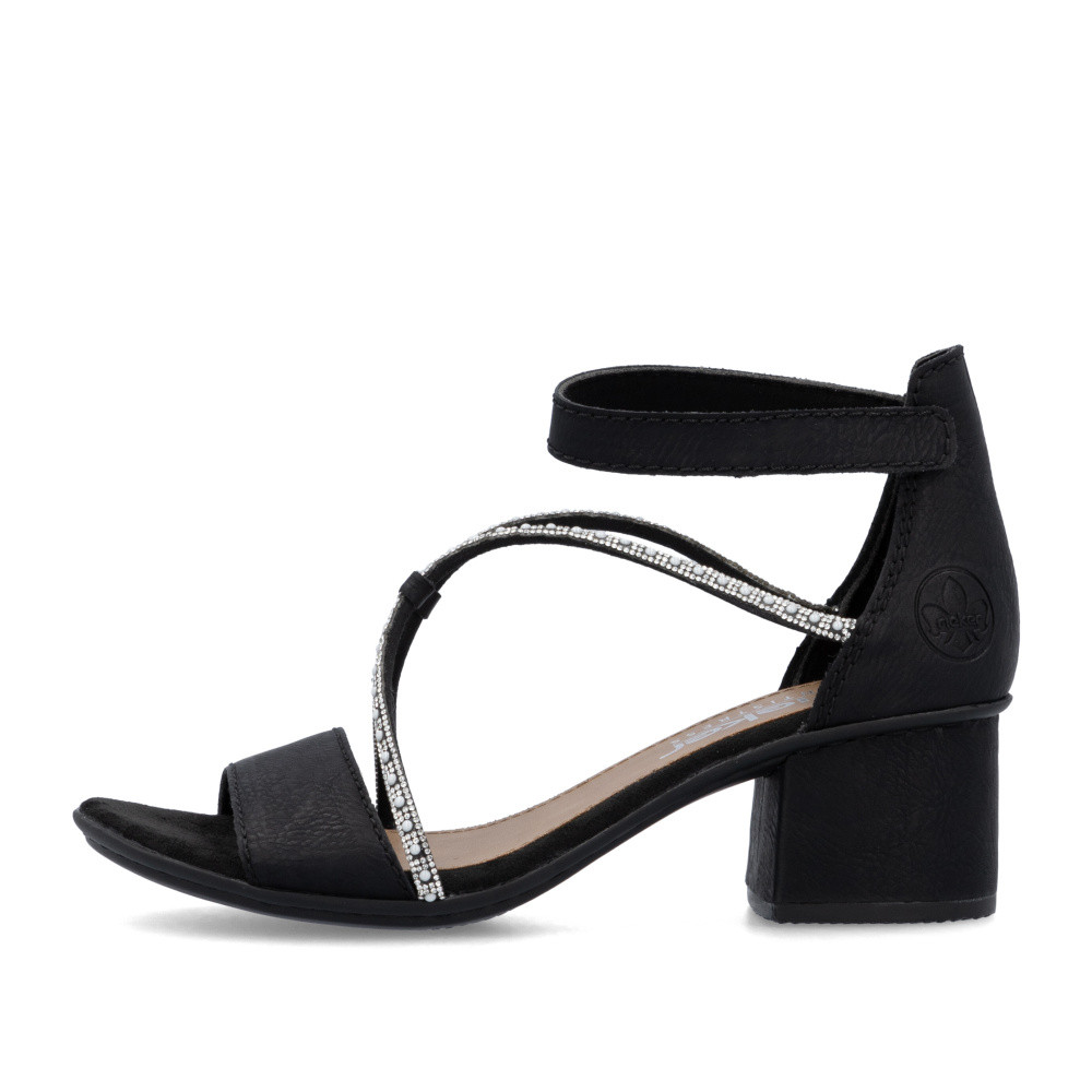 detail Dámské sandály RIEKER 64654-00 černá S5