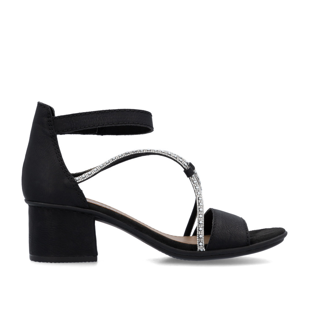 detail Dámské sandály RIEKER 64654-00 černá S5