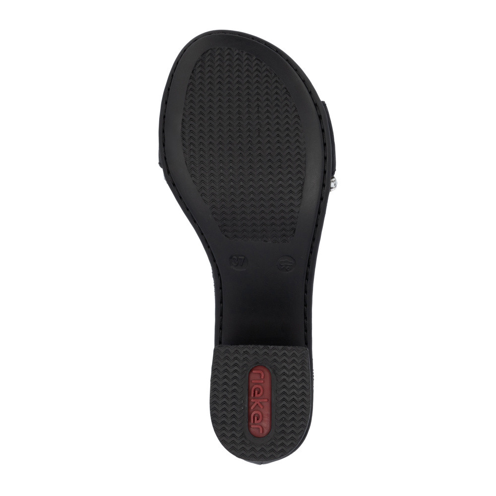 detail Dámské sandály RIEKER 64654-00 černá S5