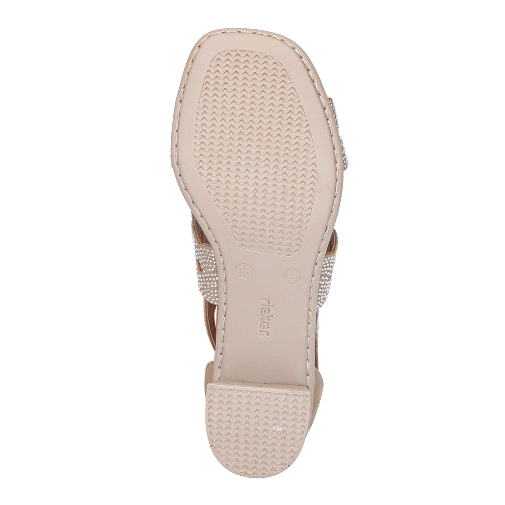 detail Dámské sandály RIEKER 64773-61 béžová S5