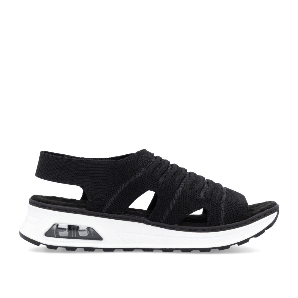 detail Dámské sandály RIEKER 65662-00 černá S5