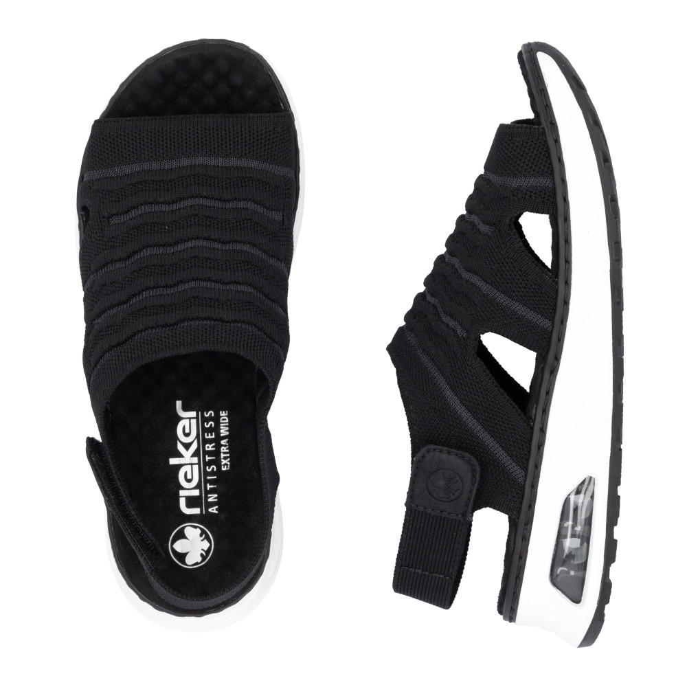 detail Dámské sandály RIEKER 65662-00 černá S5