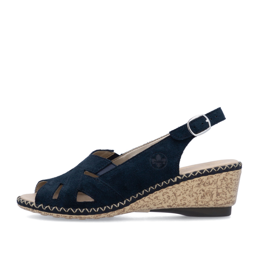 detail Dámské sandály RIEKER 66189-14 modrá S5