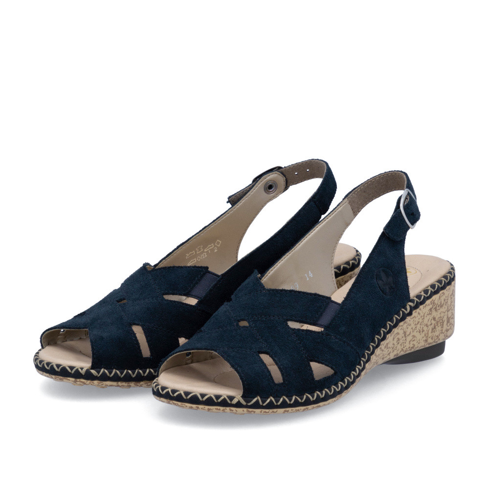 detail Dámské sandály RIEKER 66189-14 modrá S5