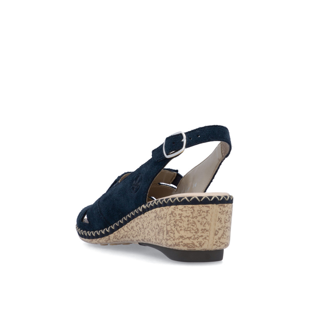 detail Dámské sandály RIEKER 66189-14 modrá S5