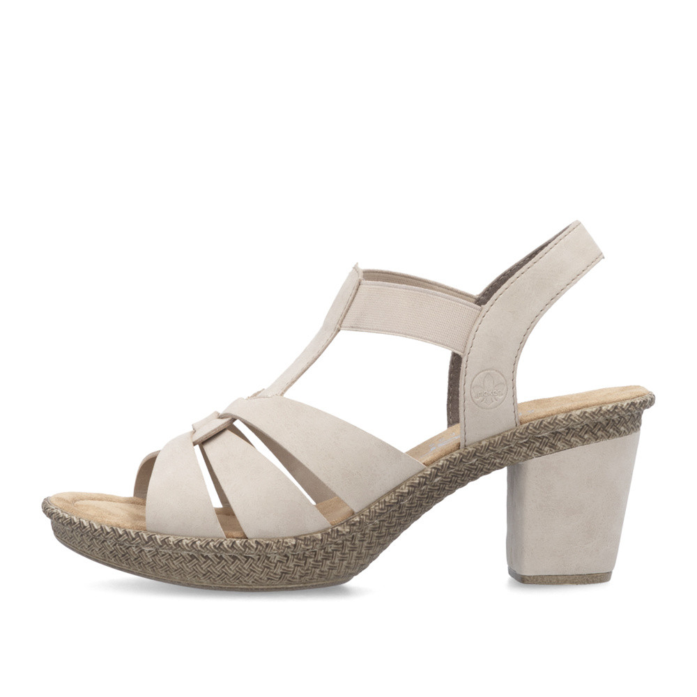 detail Dámské sandály RIEKER 665K3-62 béžová S5