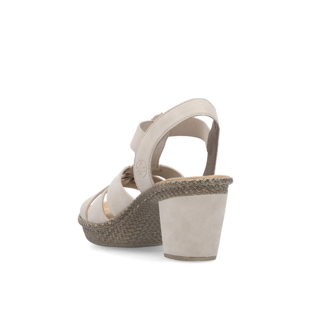 detail Dámské sandály RIEKER 665K3-62 béžová S5