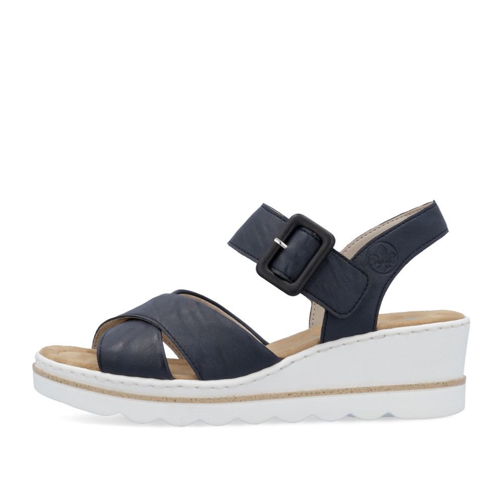 detail Dámské sandály RIEKER 67463-14 modrá S5