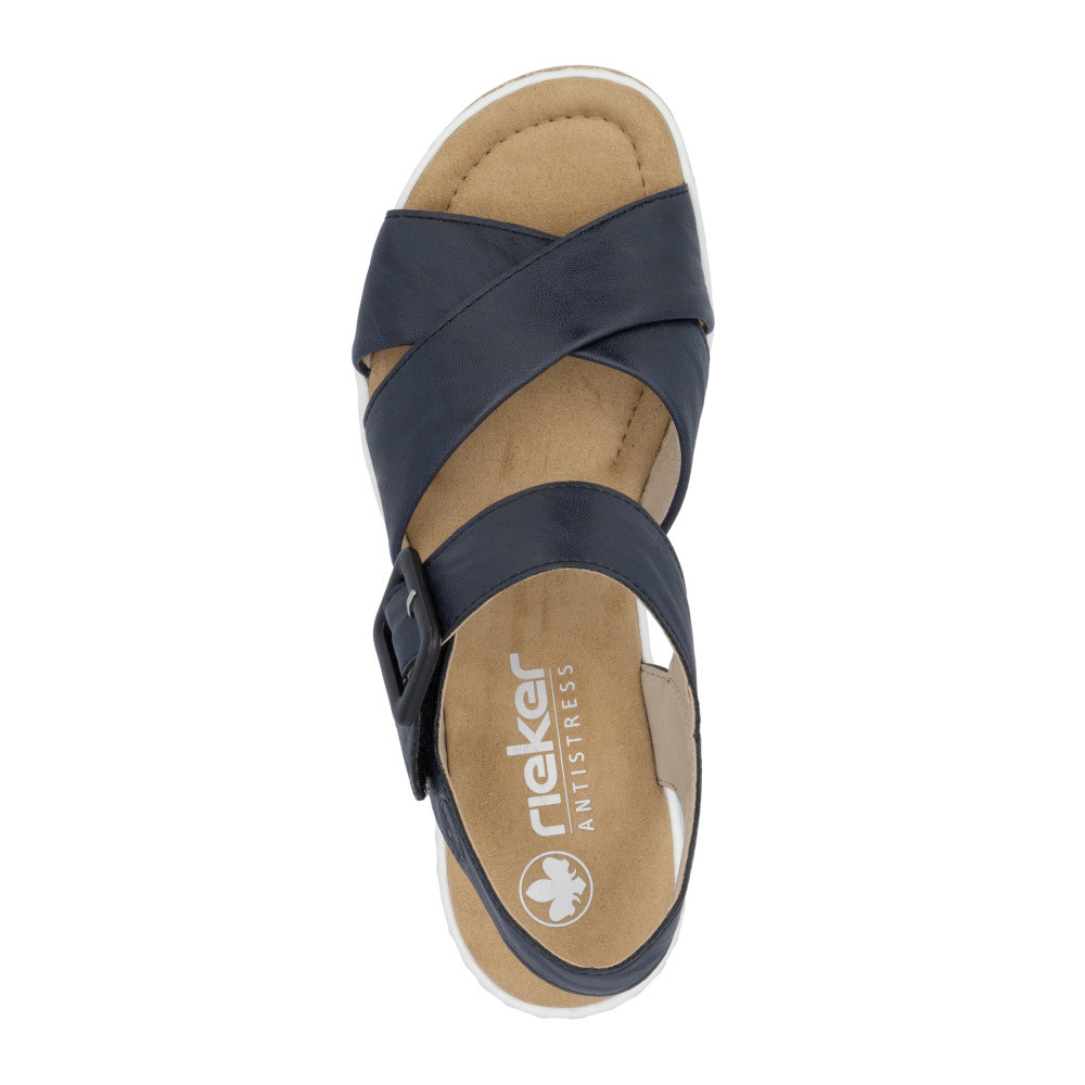 detail Dámské sandály RIEKER 67463-14 modrá S5