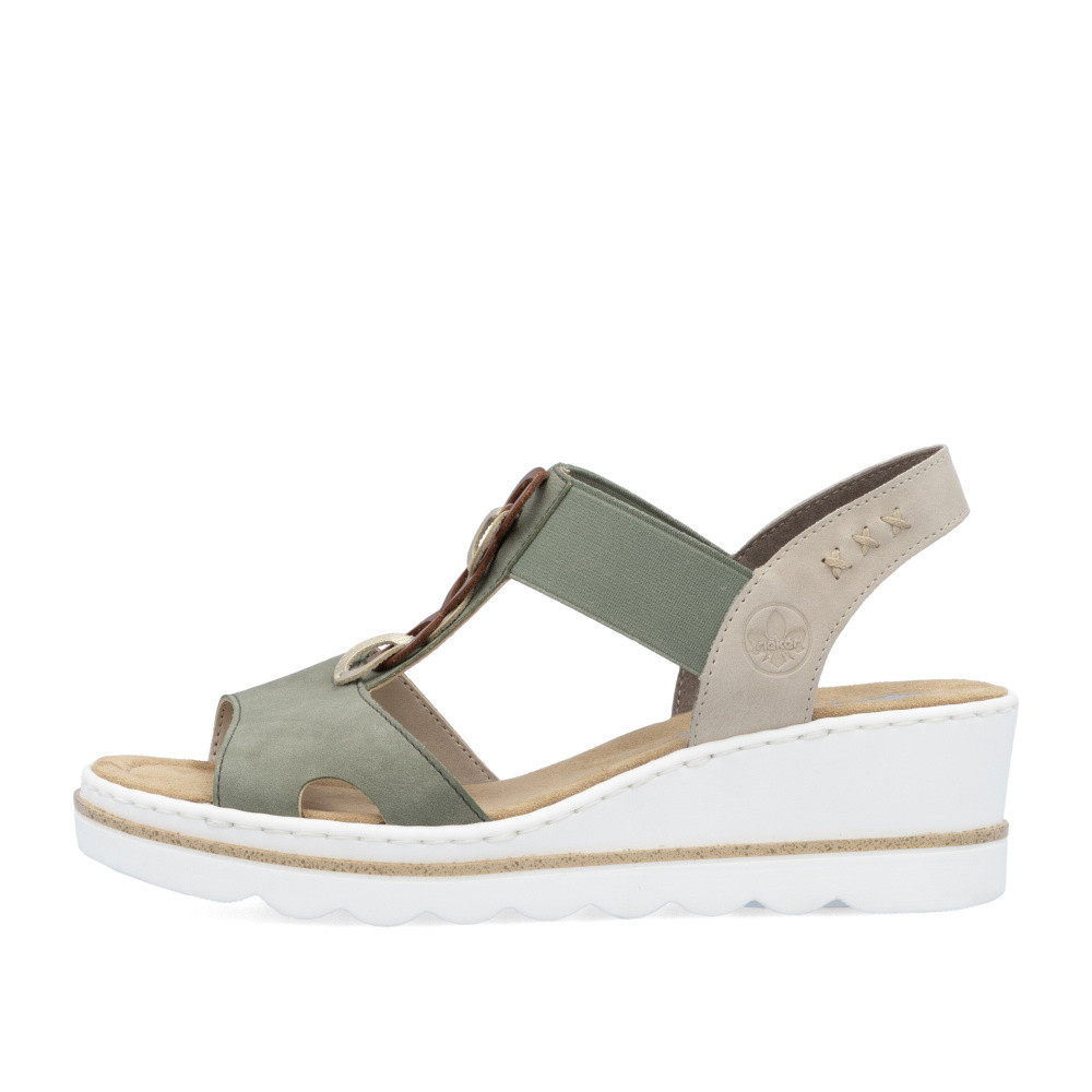 detail Dámské sandály RIEKER 67498-52 zelená S5