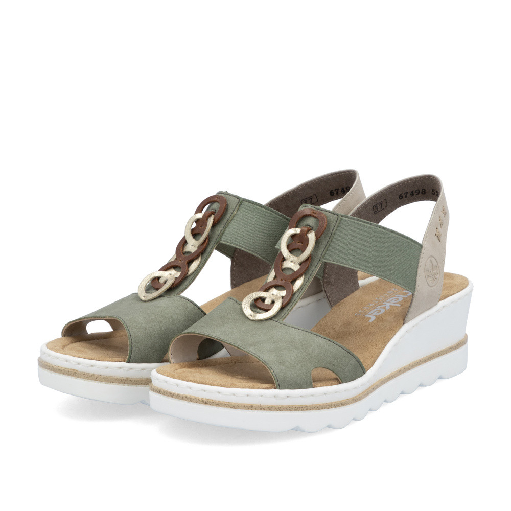 detail Dámské sandály RIEKER 67498-52 zelená S5