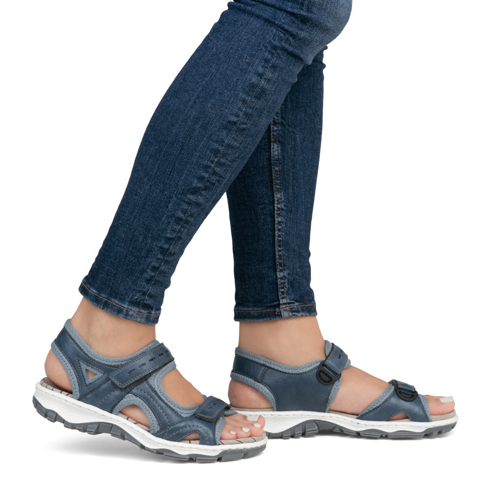 detail Dámské sandály RIEKER 68866-12 modrá S5