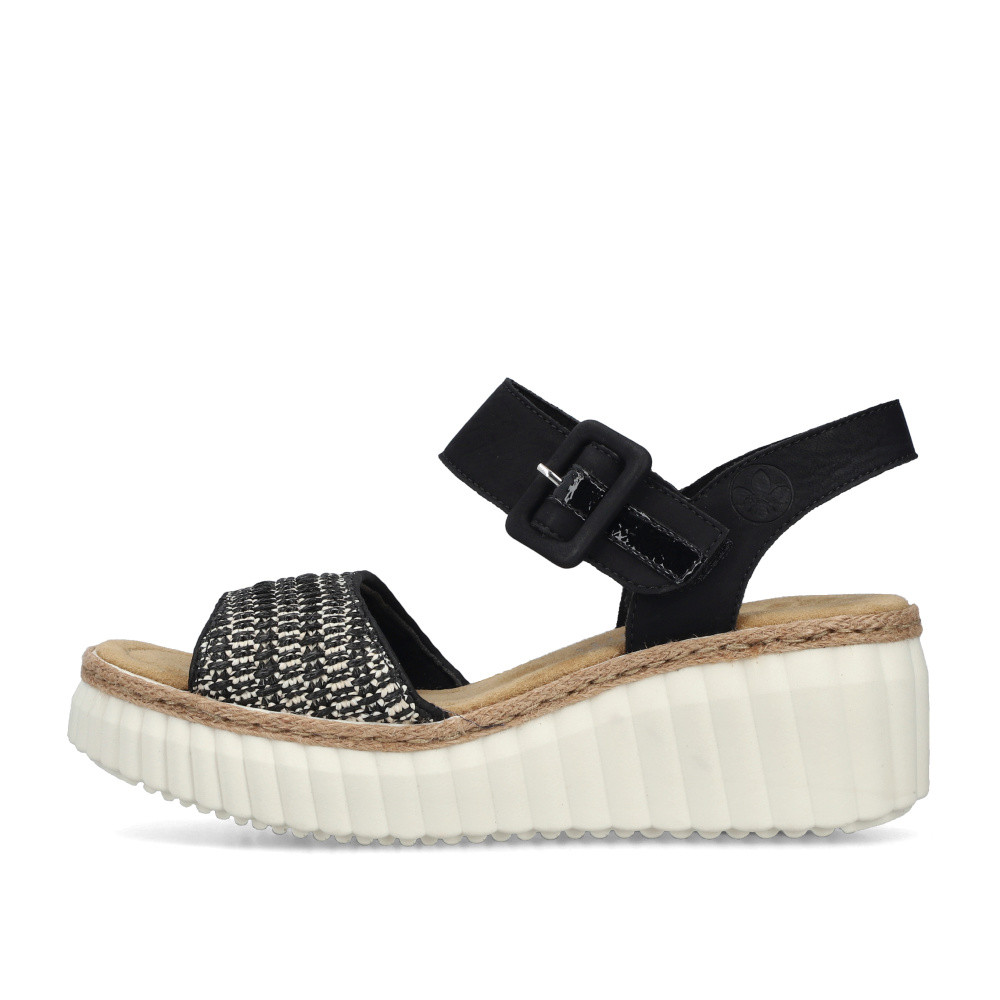 detail Dámské sandály RIEKER 69176-00 černá S5