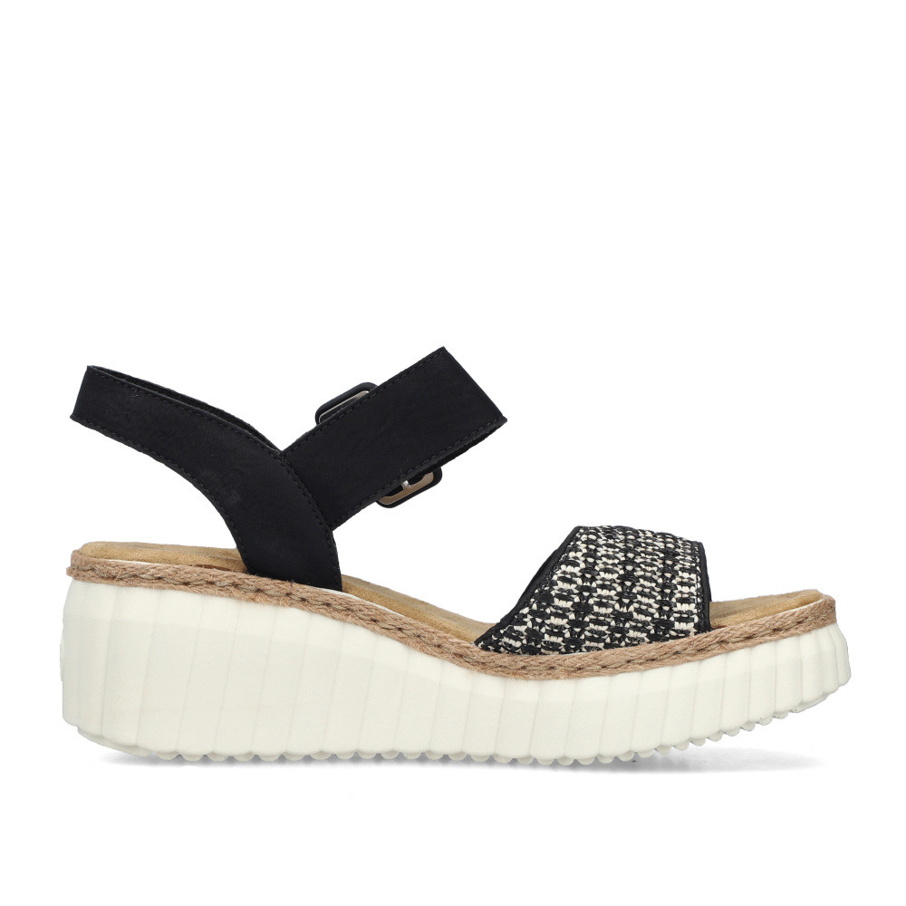 detail Dámské sandály RIEKER 69176-00 černá S5