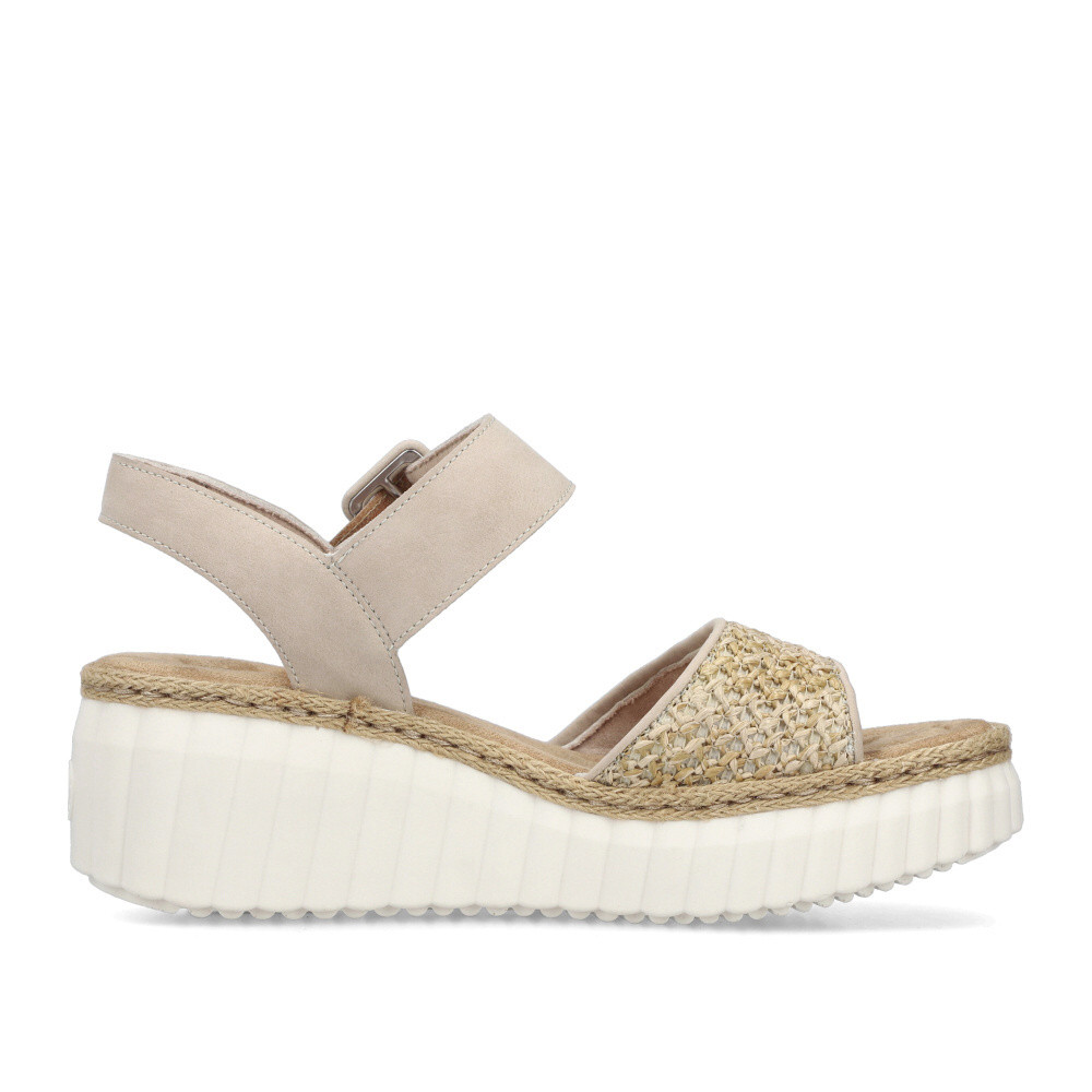 detail Dámské sandály RIEKER 69176-62 béžová S5