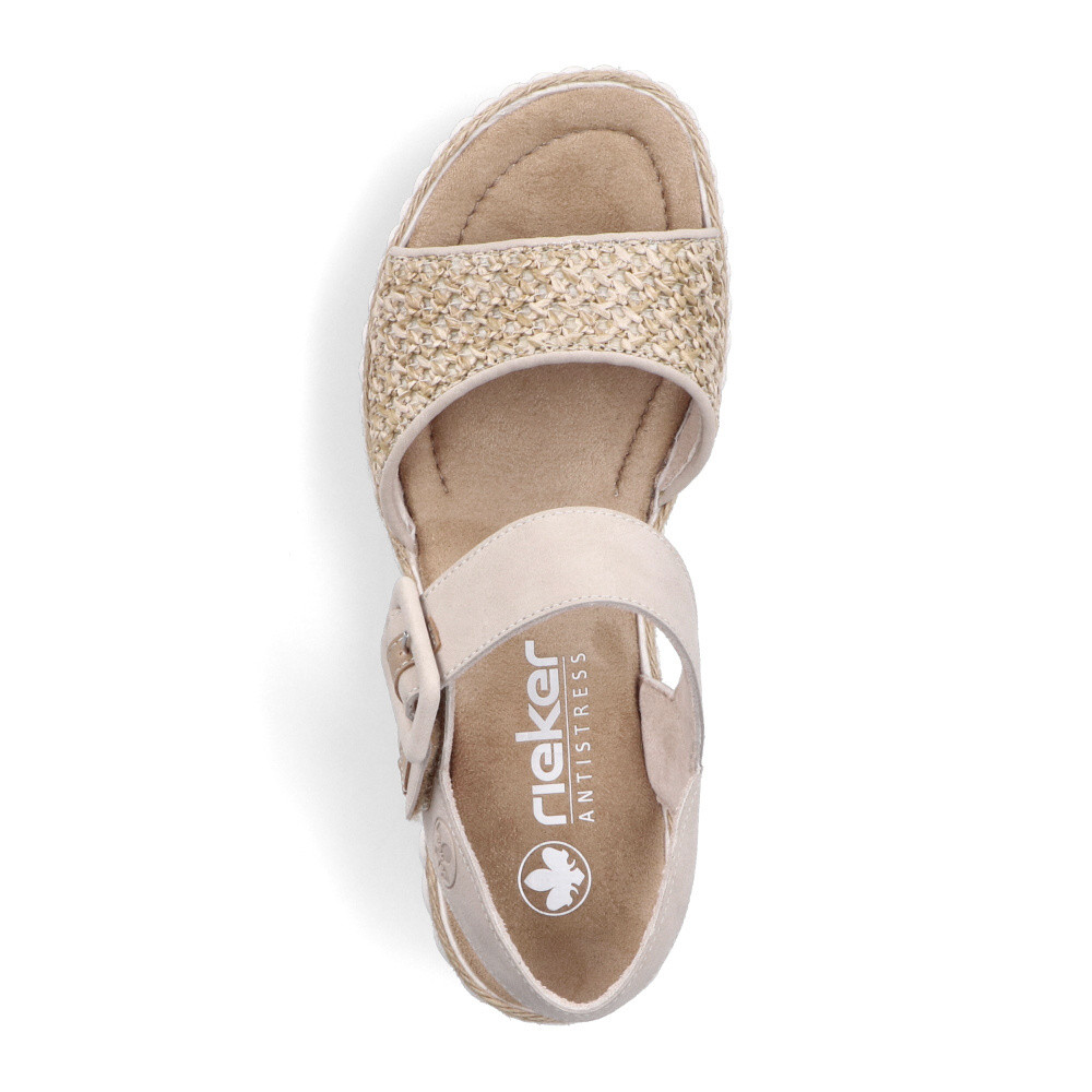 detail Dámské sandály RIEKER 69176-62 béžová S5