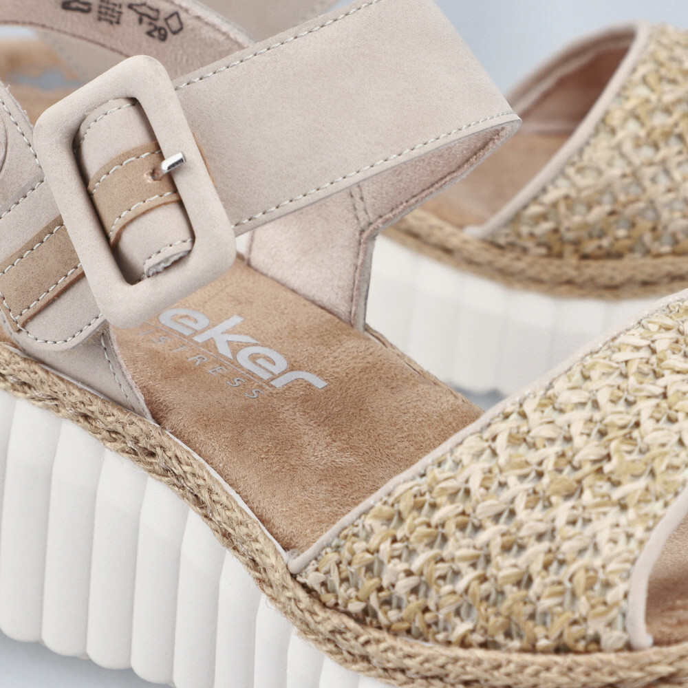 detail Dámské sandály RIEKER 69176-62 béžová S5