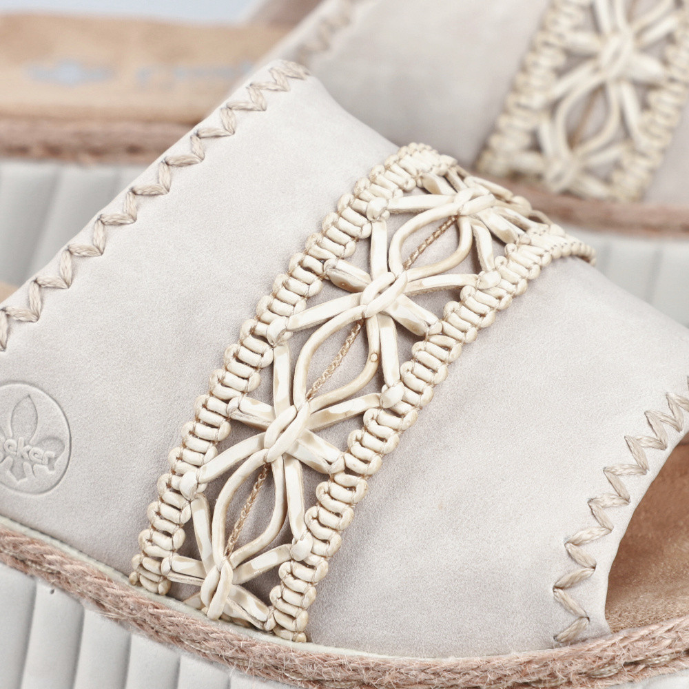 detail Dámske šľapky RIEKER 69278-60 béžová S5