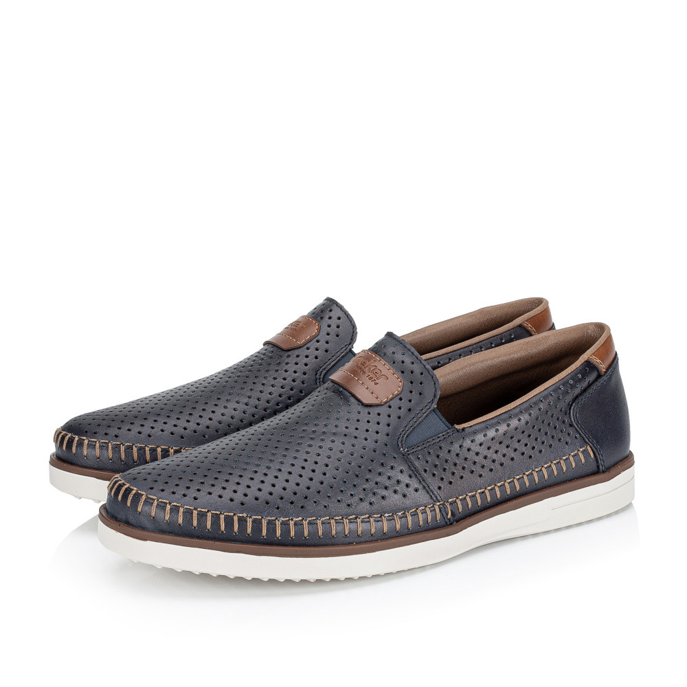 detail Pánské mokasíny RIEKER B2356-14 modrá S5