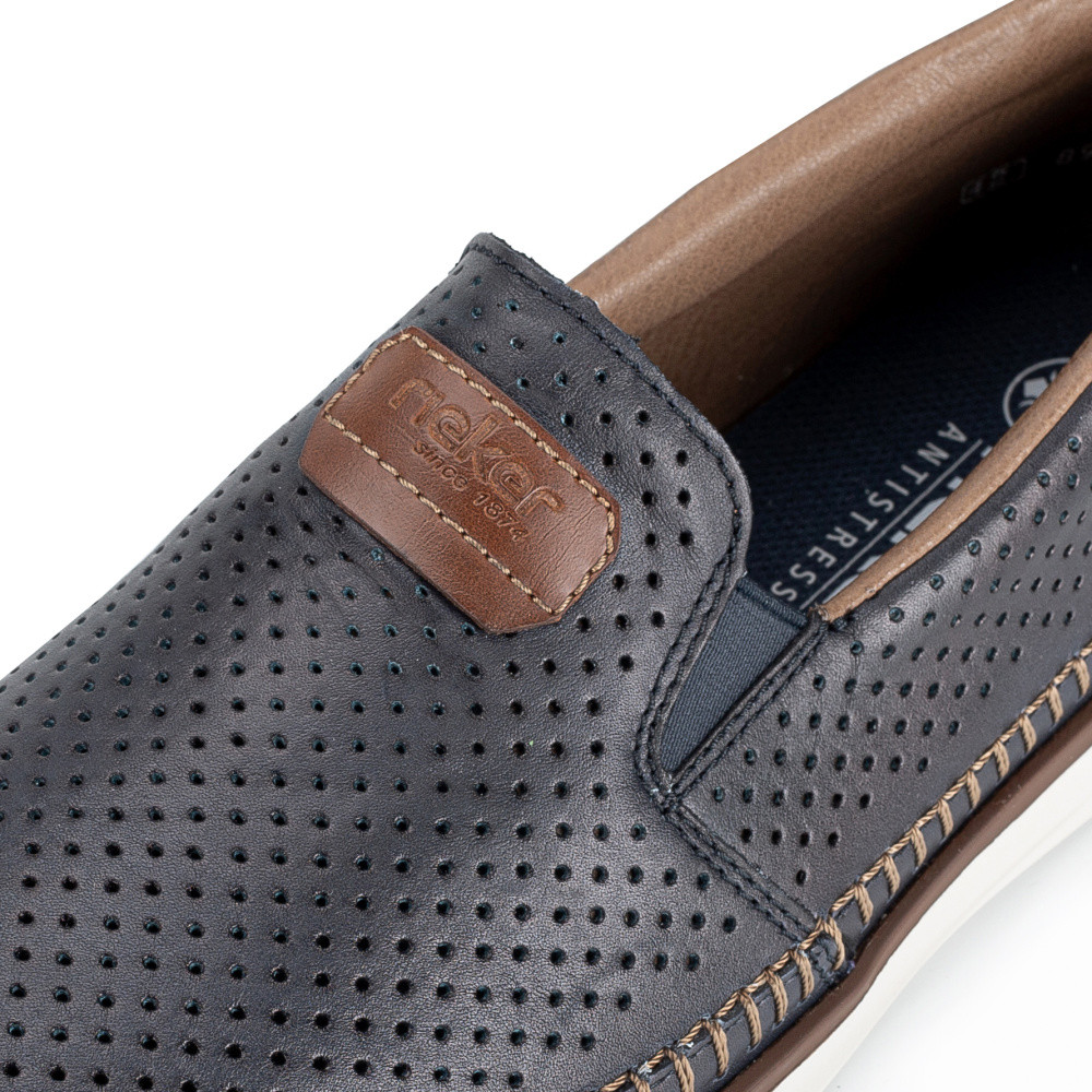 detail Pánské mokasíny RIEKER B2356-14 modrá S5