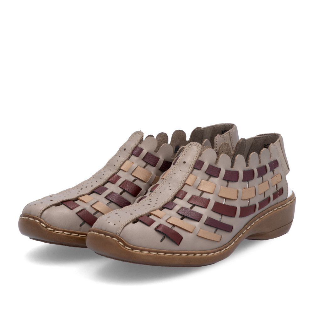 detail Dámské lodičky RIEKER 413V8-64 béžová S5