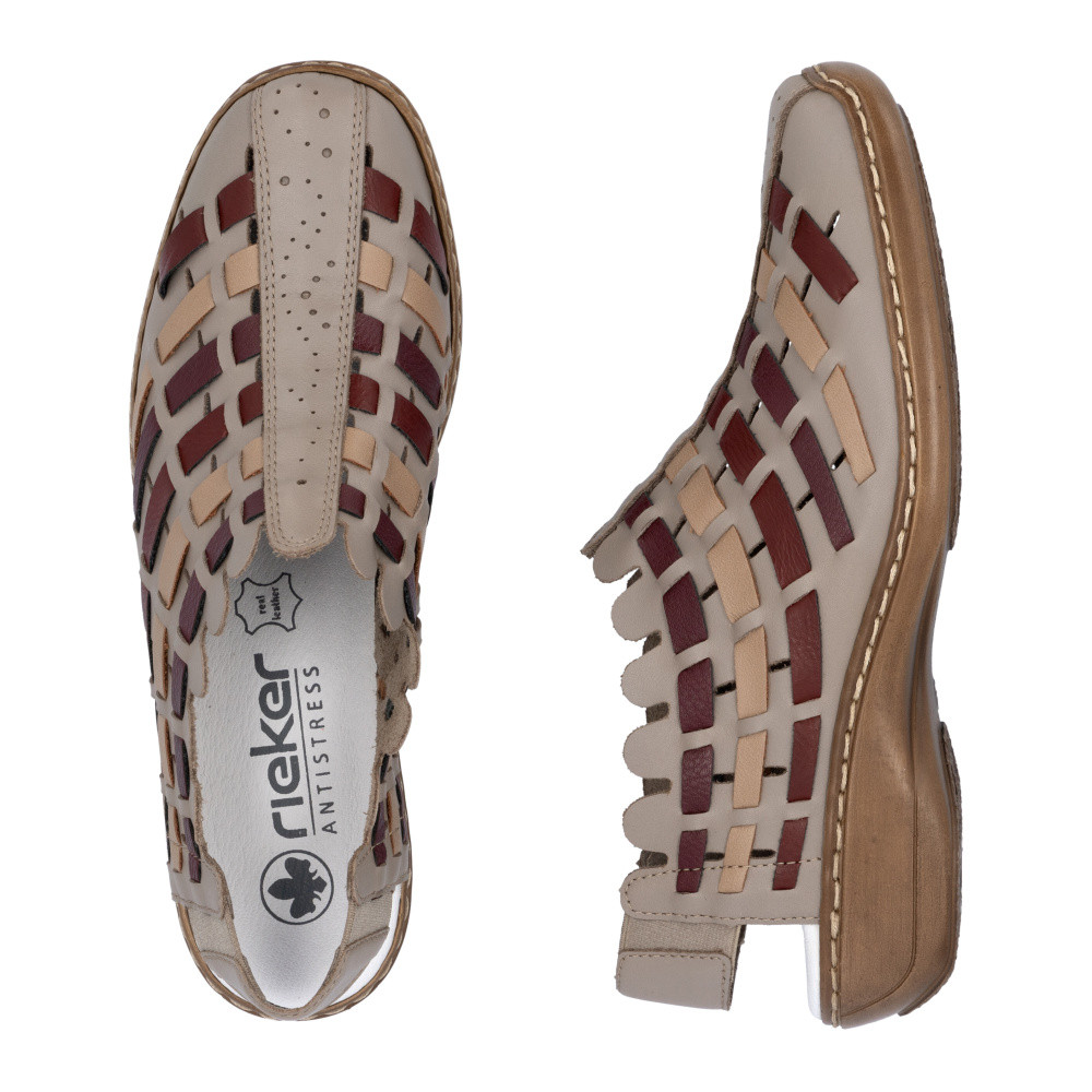 detail Dámské lodičky RIEKER 413V8-64 béžová S5