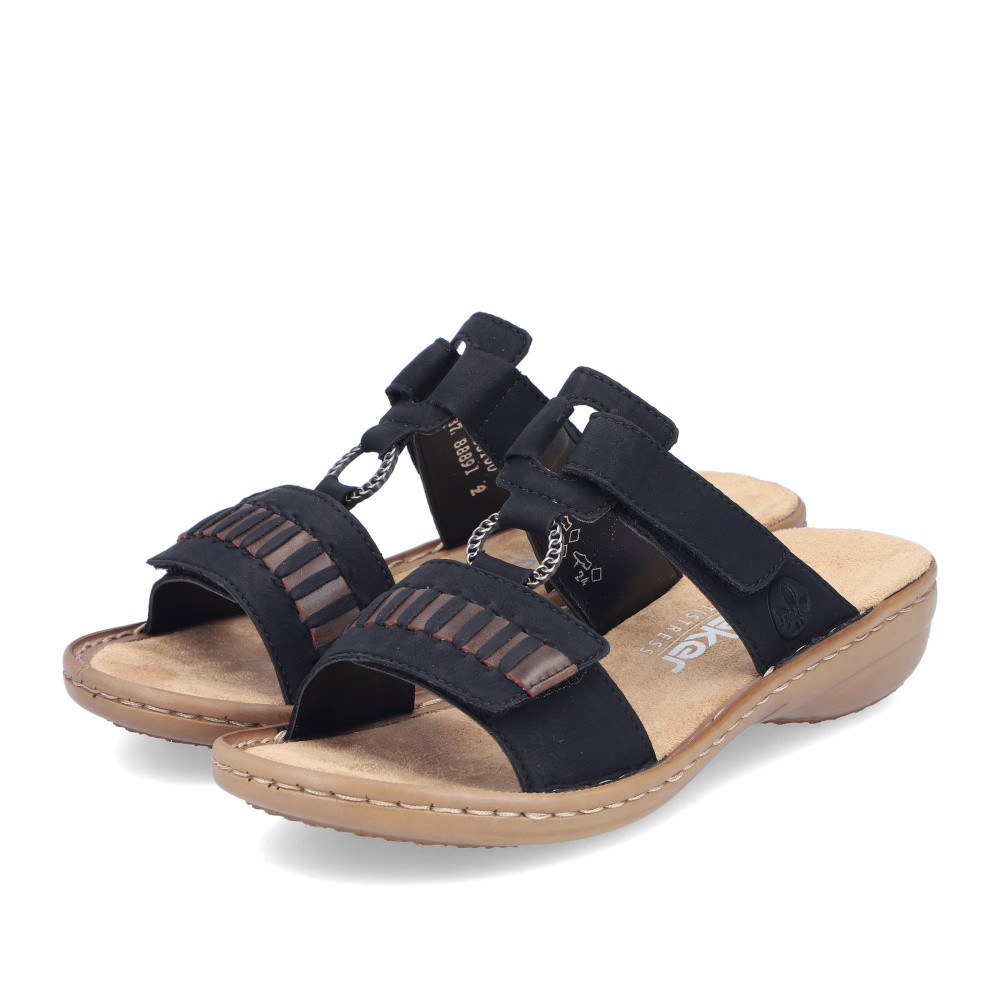 detail Dámské nazouváky RIEKER 60881-00 černá S5