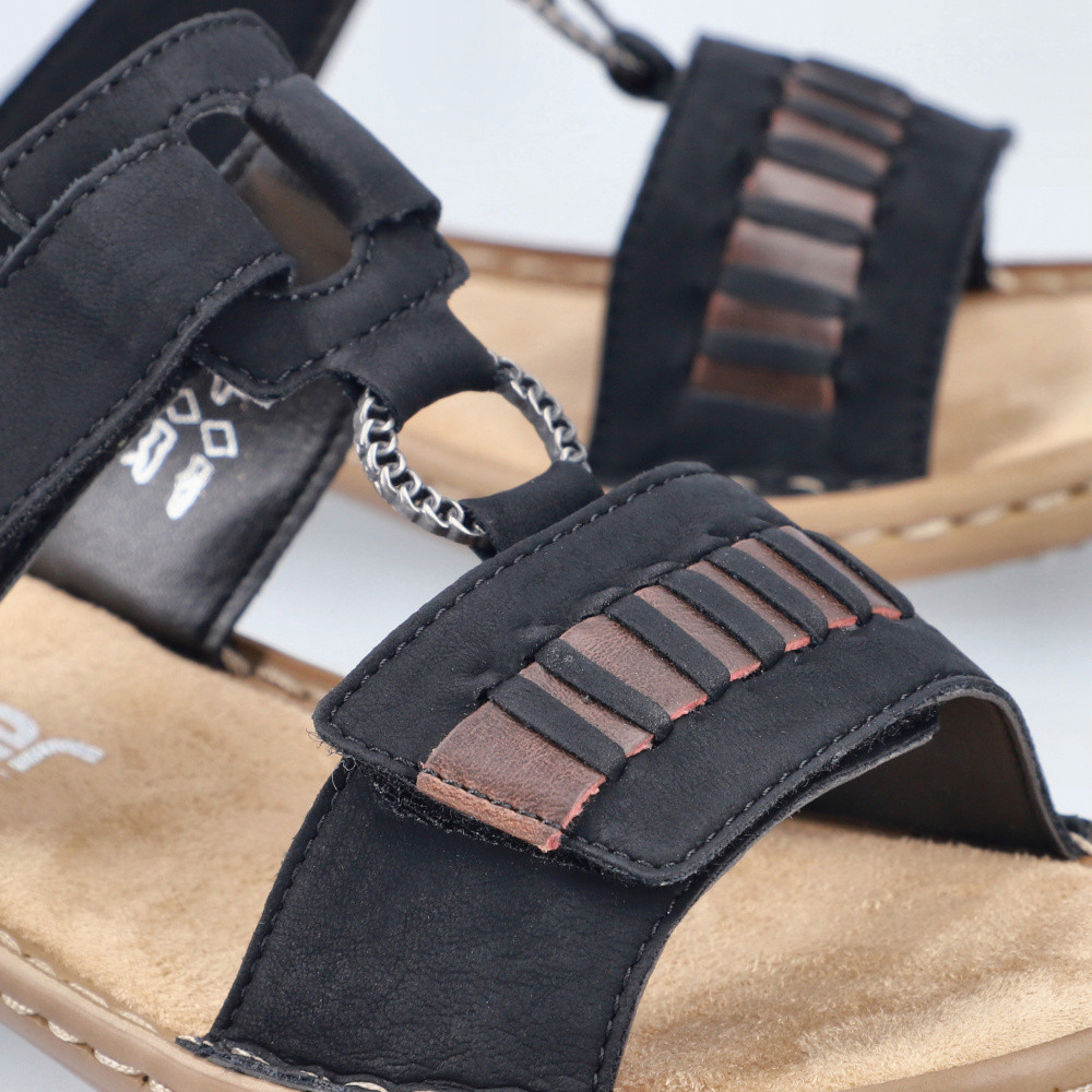 detail Dámské nazouváky RIEKER 60881-00 černá S5