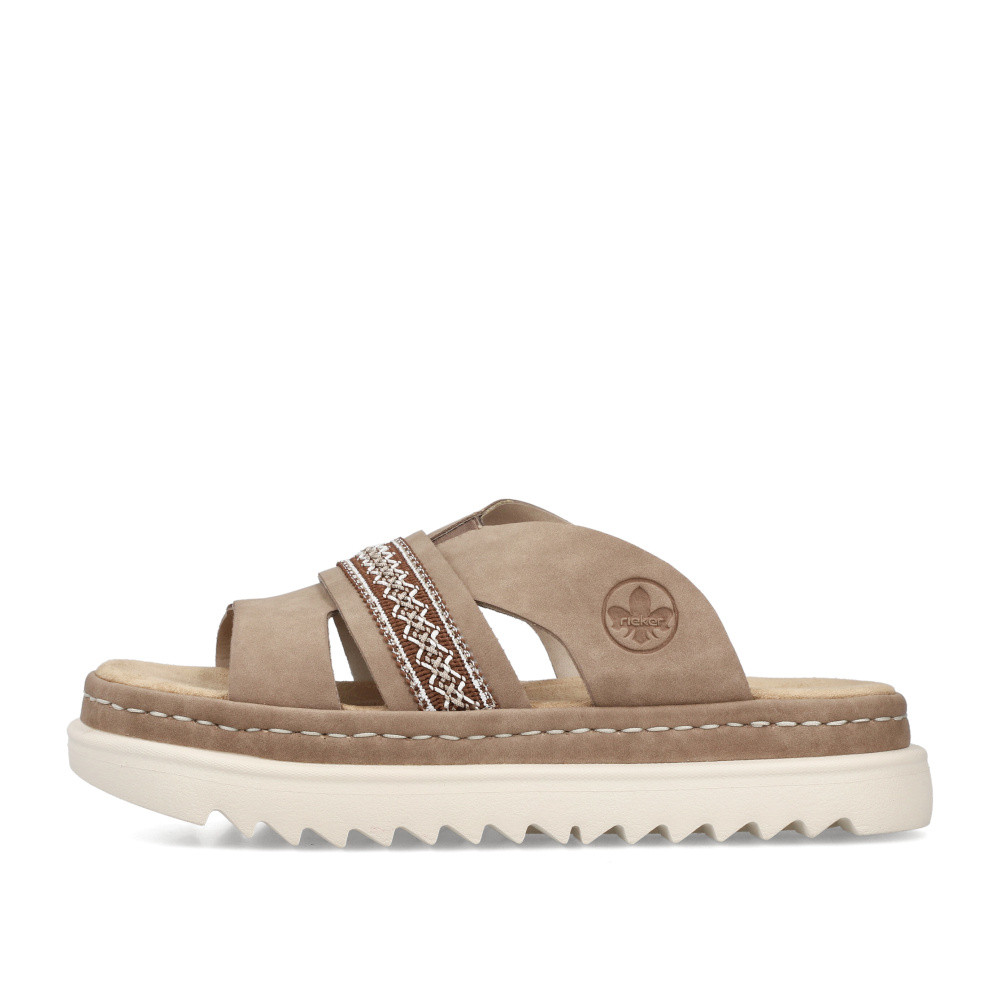 detail Dámské nazouváky RIEKER 61589-62 béžová S5