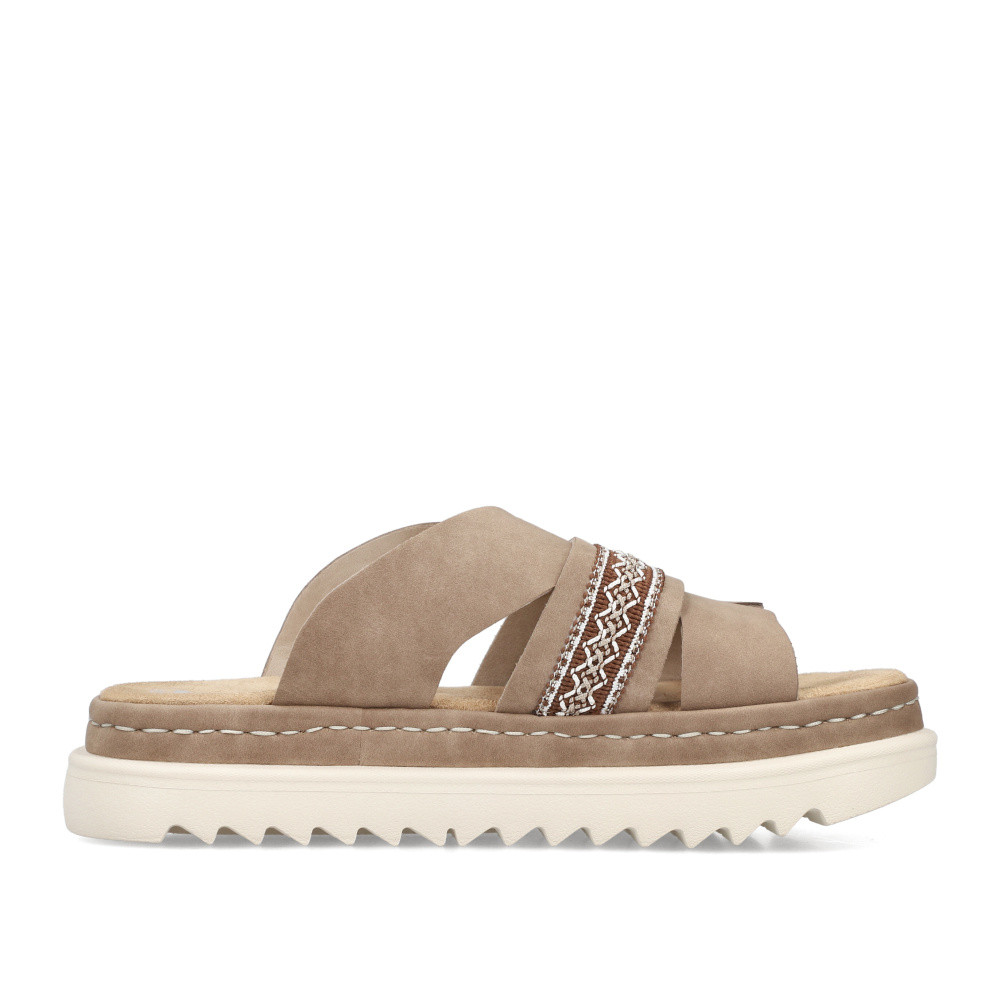 detail Dámské nazouváky RIEKER 61589-62 béžová S5