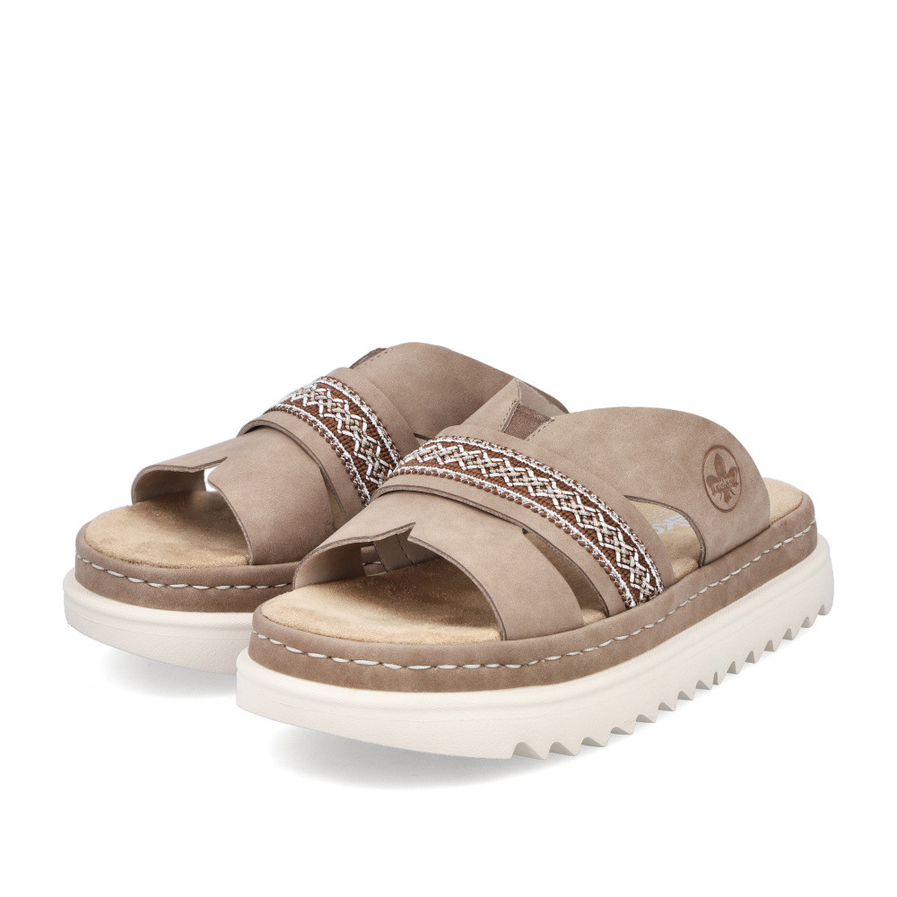 detail Dámské nazouváky RIEKER 61589-62 béžová S5