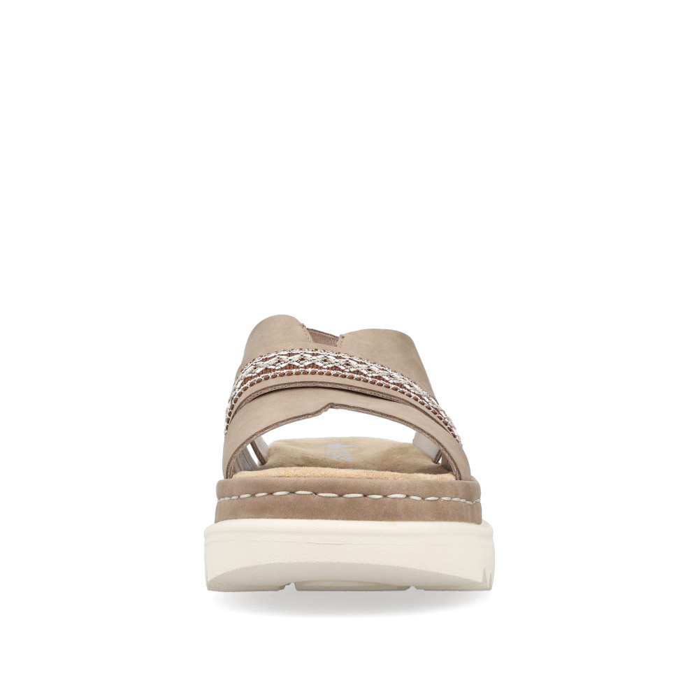 detail Dámské nazouváky RIEKER 61589-62 béžová S5