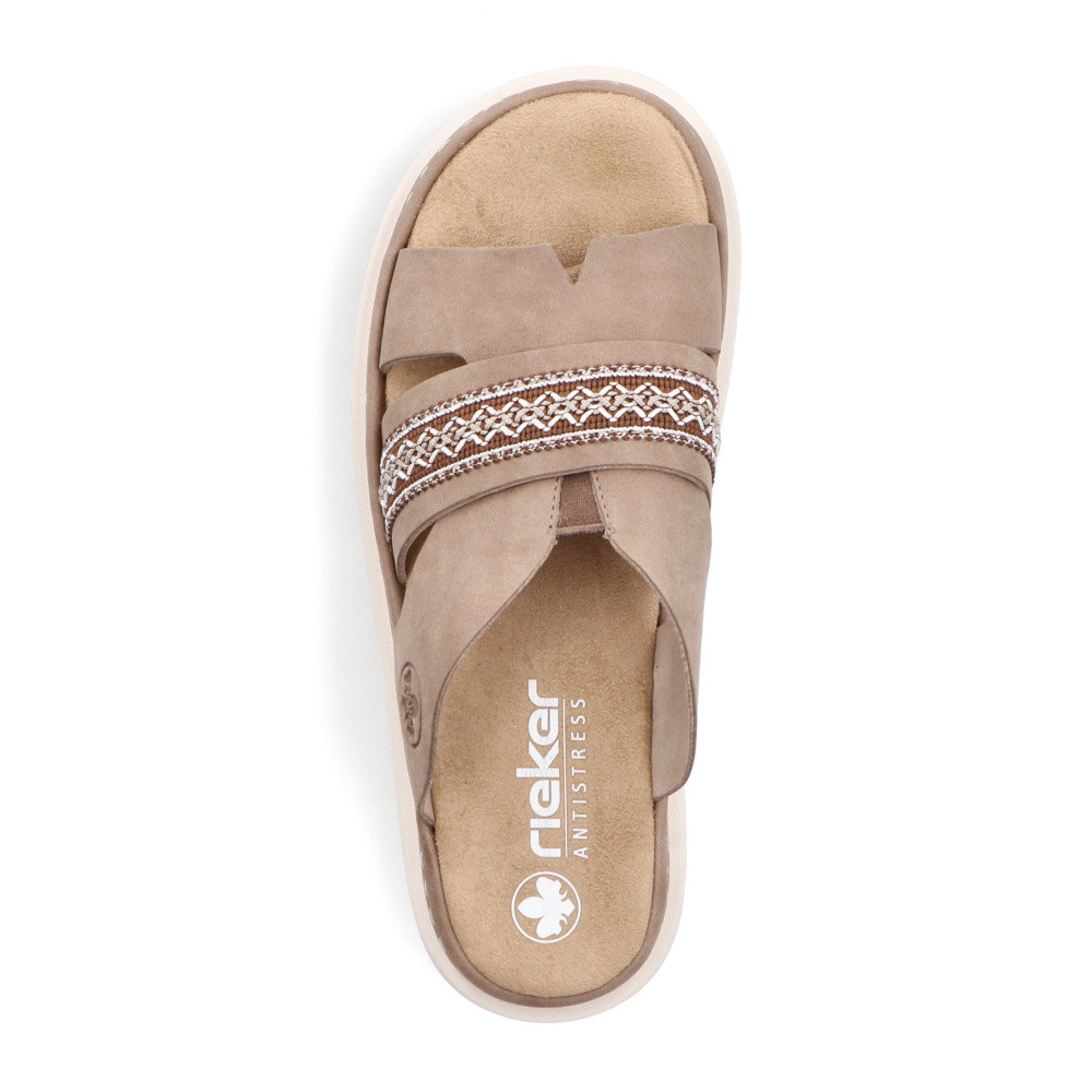 detail Dámské nazouváky RIEKER 61589-62 béžová S5