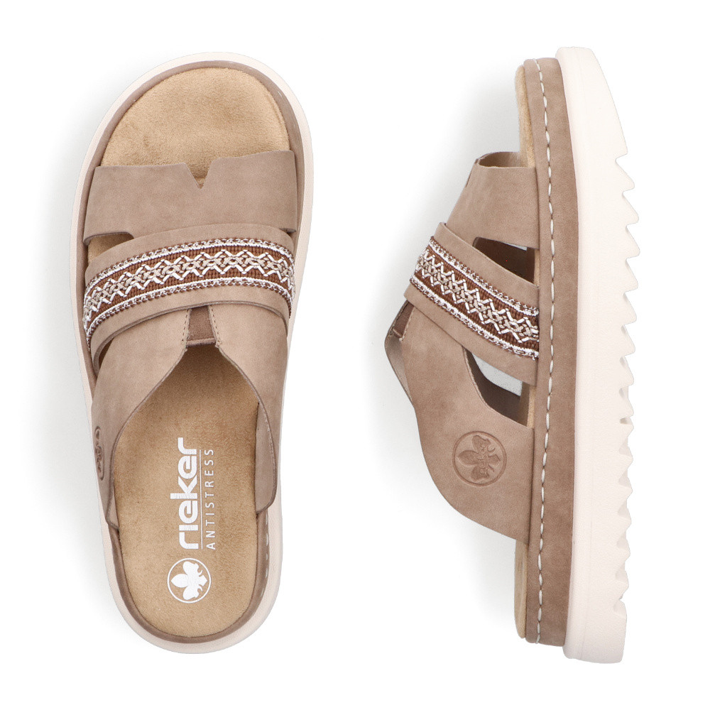 detail Dámské nazouváky RIEKER 61589-62 béžová S5