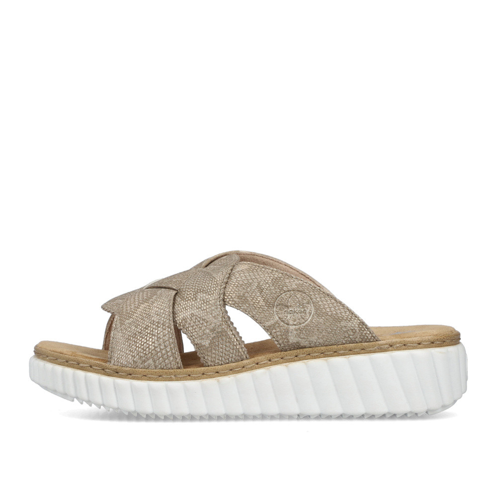 detail Dámské nazouváky RIEKER 63280-64 béžová S5