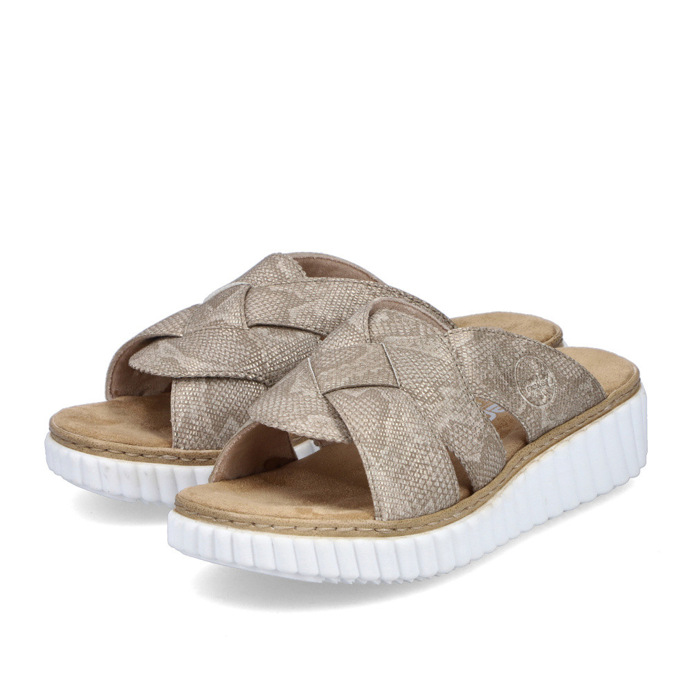 detail Dámské nazouváky RIEKER 63280-64 béžová S5